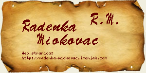 Radenka Miokovac vizit kartica